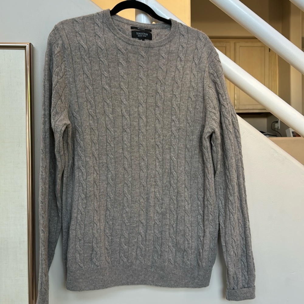 Nordstrom Cashmere Cableknit Sweater SZ M